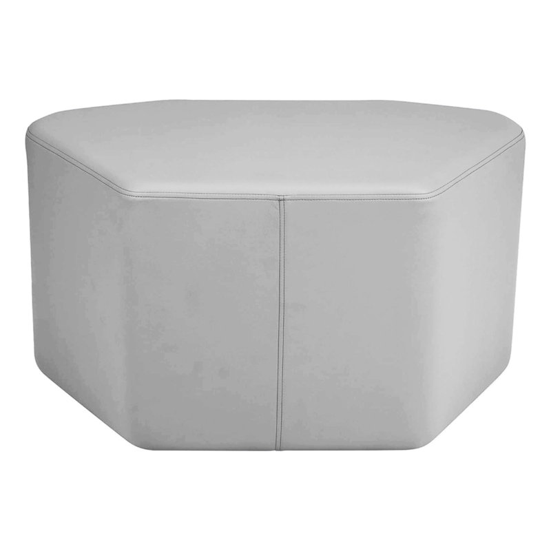 Ensemble de repose-pieds hexagonal avec siège à pétales Pro Series, 7 pièces, Bleu marine / érable, 18" H x 34.5" W x 30.5" D