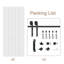 Mordern Barn Door-2 Piece Panelled  White Primed Double Sliding Barn Door with Installation Hardware Kit-71806693-126755991