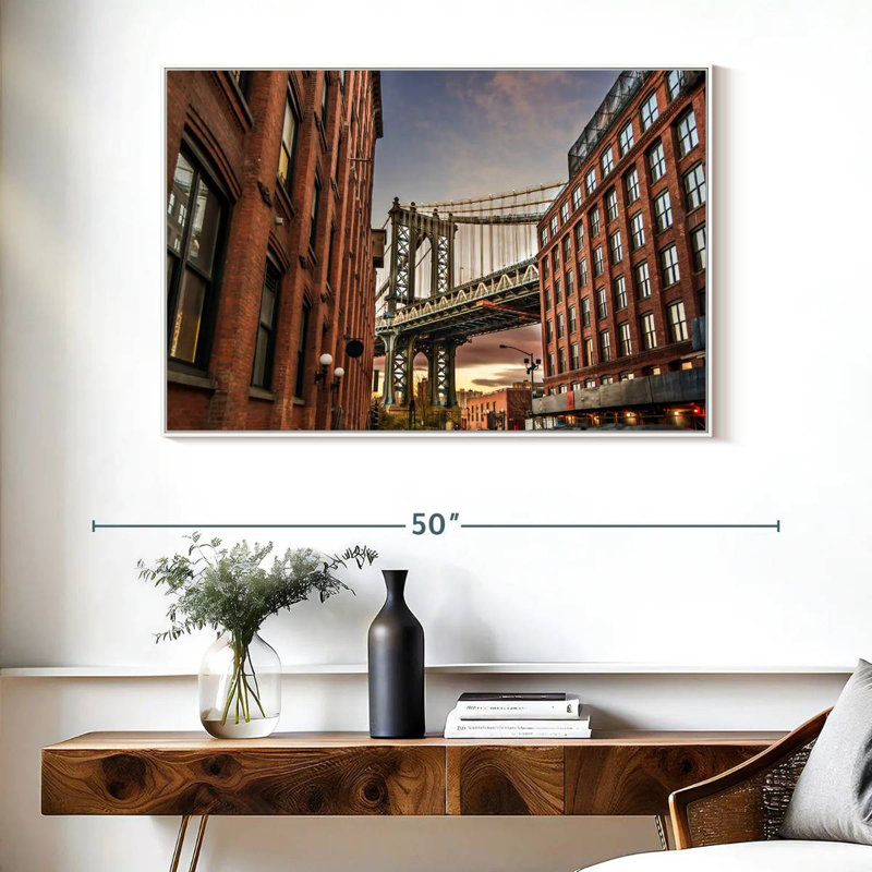 Architecture de New York, Cadre flottant blanc, 40 po x 27 po