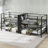 Queen Size Quadruple Metal Bunk Bed With Built-In Storage, Sturdy Frame, And Noise-Reduced Design For Maximum Space Efficiency And Safety-688351250