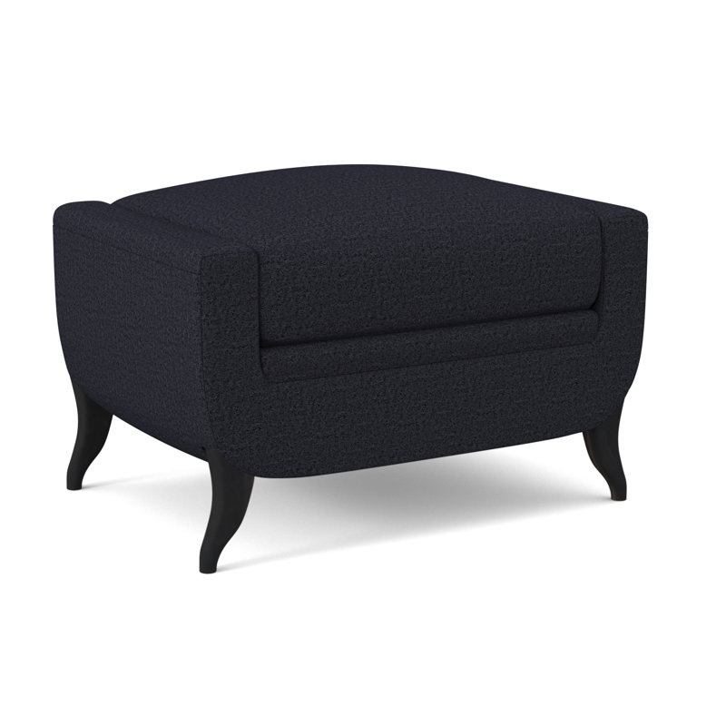 Armstrong Upholstered Ottoman, Espresso, Venice Navy