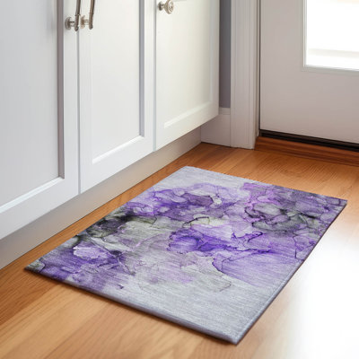 Cerrito Premium Machine Washable Cerrito AMF520 Purple Rug