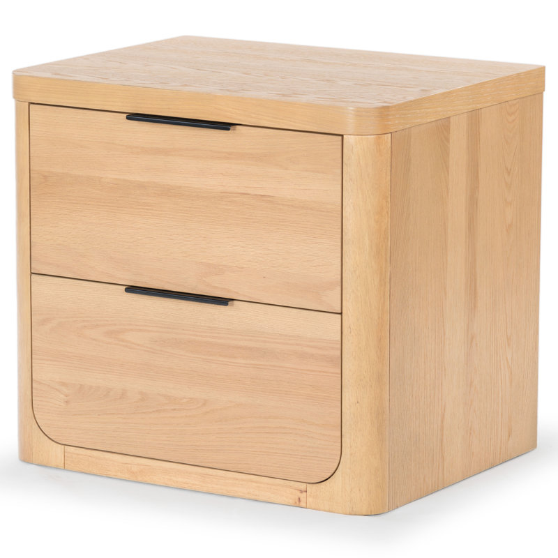 Table de chevet 2 tiroirs Altus, Naturel