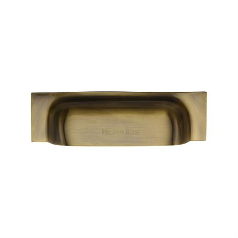 Heritage Brass Heritage Drawer Pull Miltary Design, Antique Brass, 15.2cm H