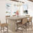 70.8 Inch Oval Dining Table for 6-8 People, Long Large Kitchen Table with Thick Sturdy Wooden Base, Farmhouse Dining Room Table for Kitchen, Living Room, Office-1604724923