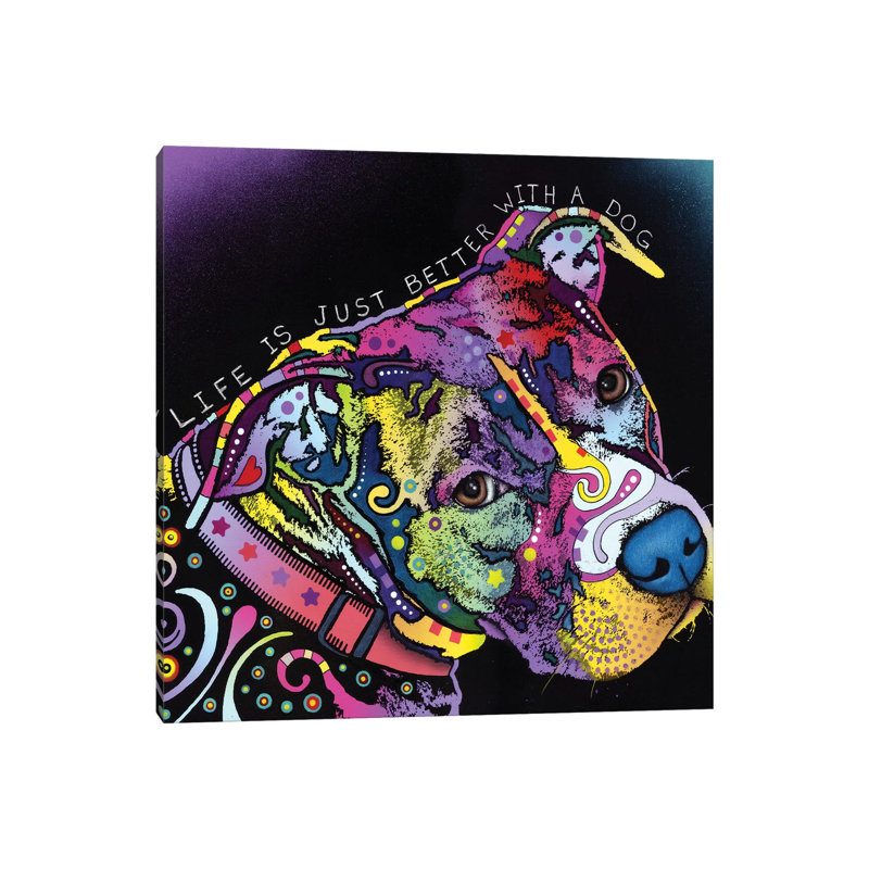 Life Is Just Better by Dean Russo - Print on Canvas, 30.48 cm H x 30.48 cm W, No Frame