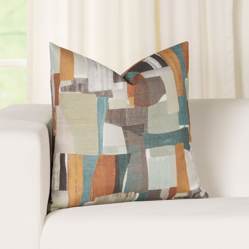 Coussin Color Block, 16 po x 16 po