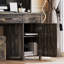 Bureau de style ferme avec station de recharge et armoire de rangement ajustable-269134409