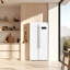Salerno 33-inch Freestanding Side-by-Side Refrigerator, 15.6 cu.ft. with Antique Brass Handles-95598996