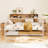 Storage Daybed With Trundle And Charging Station, Industrial Style Metal Daybed With Wood Bookcase, Twin Size Multi-Functional Platform Bed-2000263229