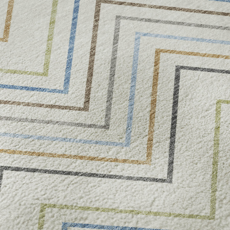 Tapis de qualité supérieure lavable à la machine Mayfield AMF2392, Ivoire ivoire, 9 pi x 12 pi