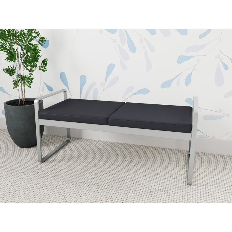 Banc en métal Gansett, Argent, Noir Patriot Plus - nettoyez le vinyle avec un lin