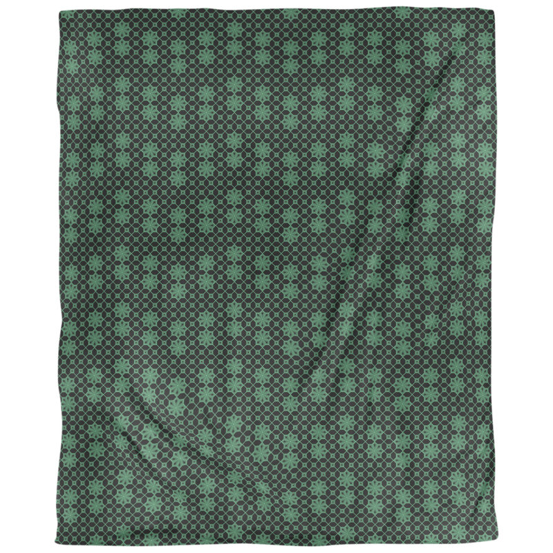 Housse de couette simple Katelyn Elizabeth, Housse de couette pour lit simple, Polyester brossé, Vert / Noir