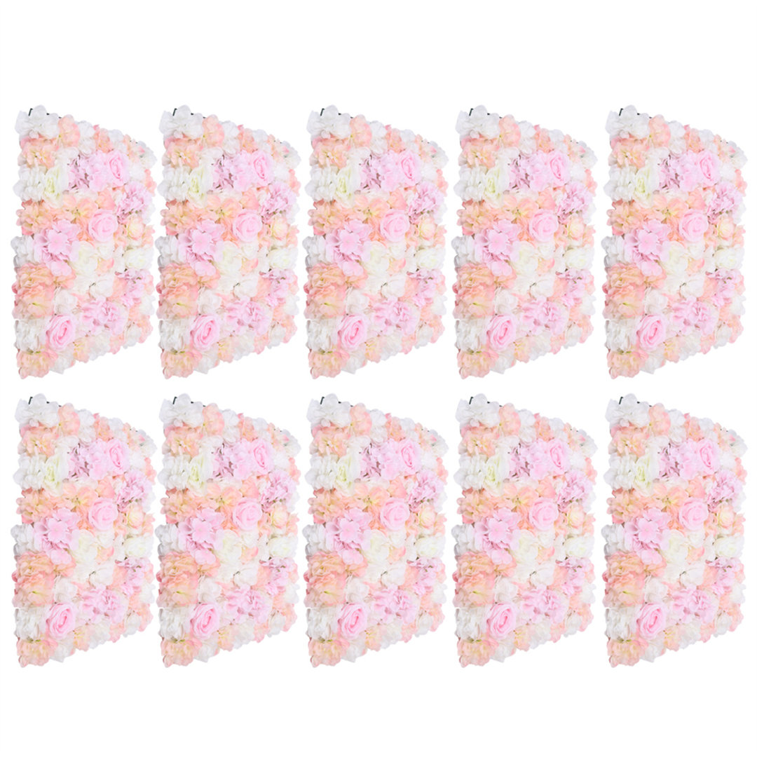 Artificial Silk Flower Wall Panel Wedding (Set of 10) YINXIER