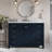 Cambridge 49'' Solid Wood Single Bathroom Vanity in Midnight Blue, with 1.5'' Carrara Marble Top, Center, Rectangle Sink-990869735-1055455055