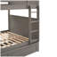 Lit superposé double au-dessus de double avec lit gigogne simple, lit superposé en bois de pin avec garde-corps-1555931515