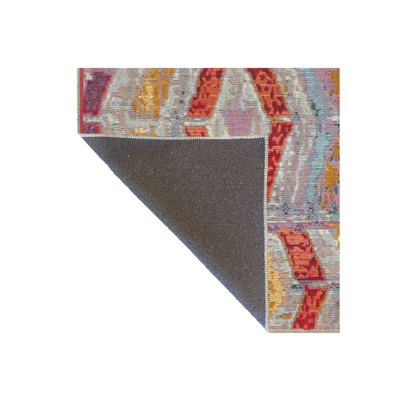 Tapis décoratif en forme de croix multicolore, Rectangle 3 pi 3 po x 4 pi 11 po