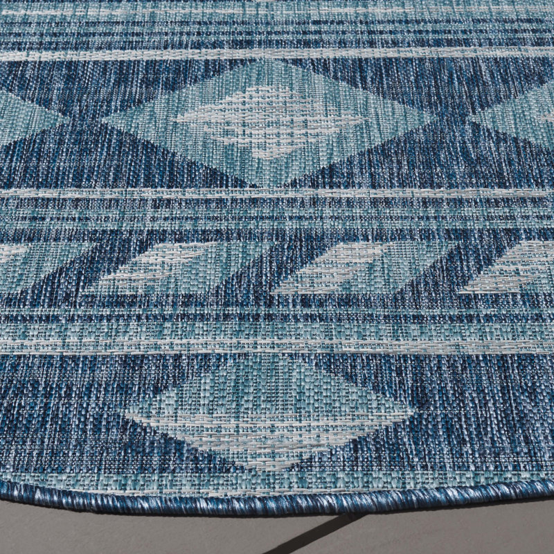 Amarien Performance Southwestern Indoor/Outdoor Area Rug, Round 6'7"