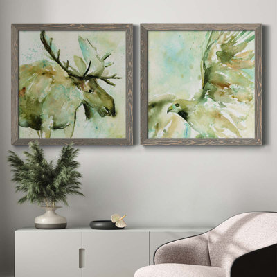 Trek Across the Prairie - Ensemble de 2 peintures sur toiles