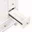 Meuble-lavabo 24 po avec lavabo et tiroirs, meuble-lavabo autoportant blanc avec plateau en céramique et tablettes de rangement, panneau de fibres à densité moyenne et base en bois massif, meuble-lavabo moderne pour petite salle de bain-135105541