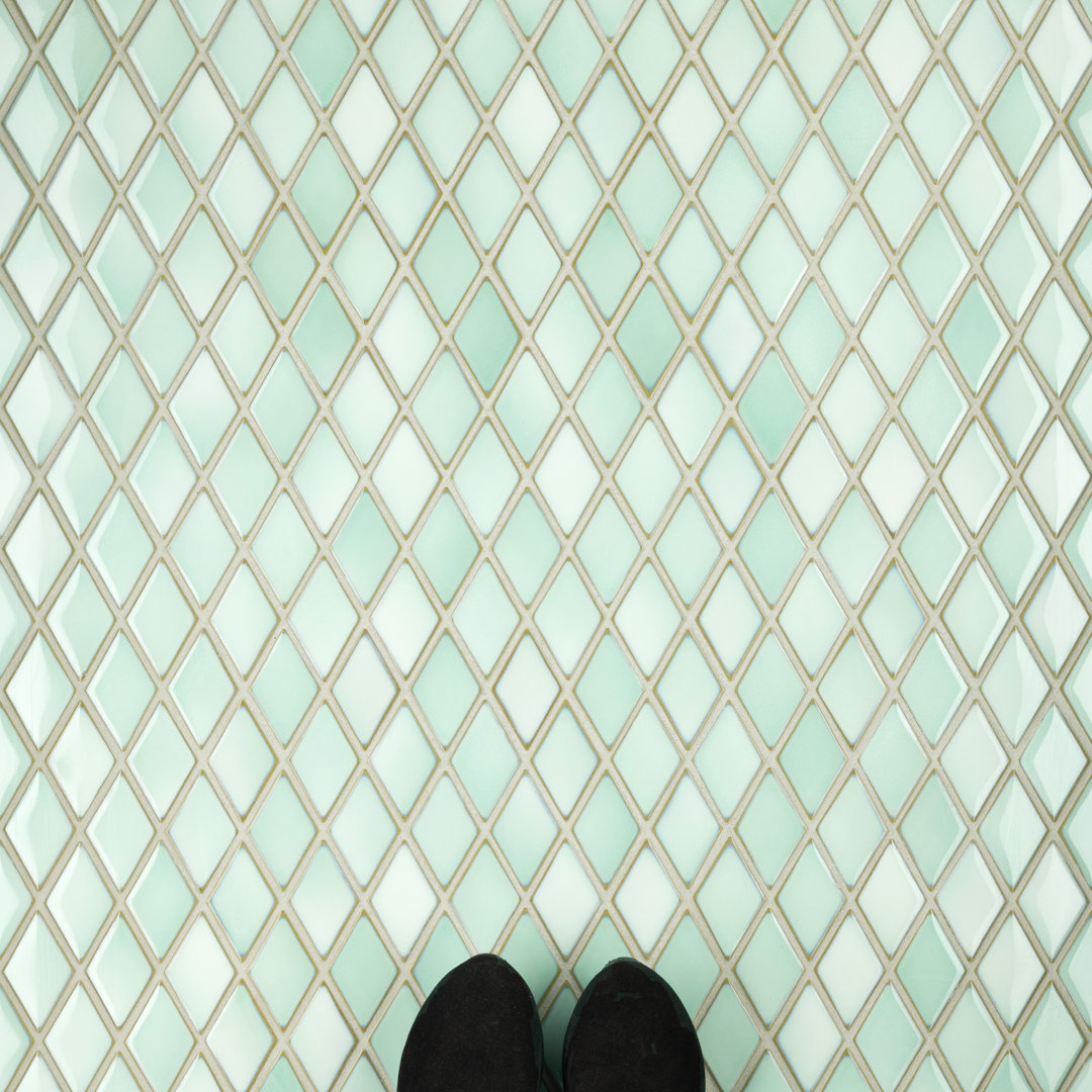 Hudson Kite 10-1/8 " x 11-3/4 " Porcelain Mosaic Wall and Floor Tile (Set of 10) Merola Tile 