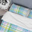 Tartan multicolore à carreaux - Ensemble de housse de couette abstrait - Microfibre de polyester-2116980439