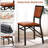 Ailse Upholstered Folding Dining Room Chairs Set Of 4, Faux Leather Parsons Dining Chairs, Kitchen Armless Side Chairs With Padded Seats-1547791768-1380187569