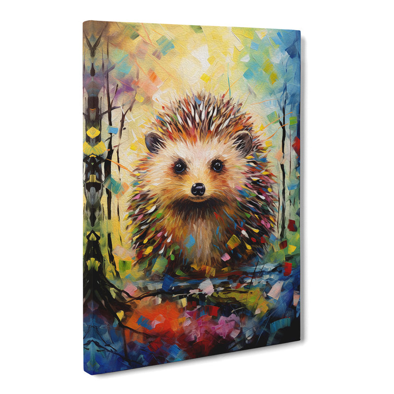 Hedgehog Expressionism No.2 - Wrapped Canvas, 76cm H x 50cm W x 3cm D