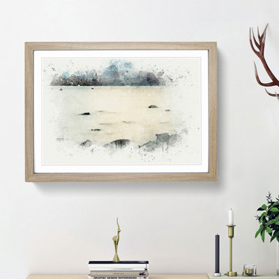 Lake Ullswater in Cumbria in Abstract - Picture Frame Graphic Art Print on MDF
