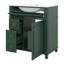 Meuble-lavabo de 30 po avec lavabo en céramique, armoire de rangement de salle de bain avec 3 tiroirs et 1 porte à fermeture douce, structure en bois massif-60015824