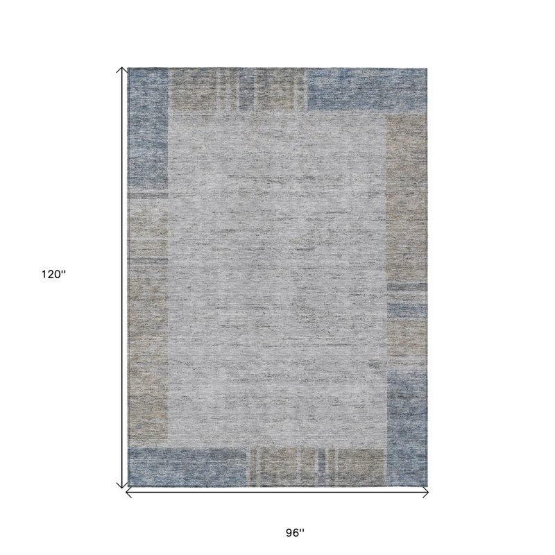 Tapis intérieur / extérieur beige lavable 8 pi x 10 pi