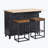 Kitchen Island Set with Drop Leaf and 2 Seatings, Dining Table Set with Storage
