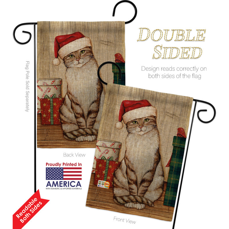 Ensemble de drapeaux 19 x 13 po Kachazor Christmas Kitty Winter Impressions