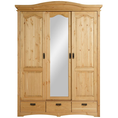 Heine 3 Door Solid Wood Wardrobe