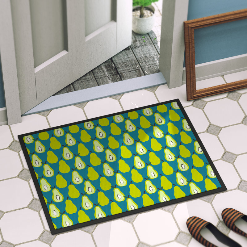 Tapis d'extérieur antidérapant Donohoe Caroline's Treasures, Bleu / Vert, L 36 po x l 24 po