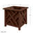  Lattice Planter Box 2-Pack, Brown-367224042