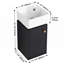 Petit meuble-lavabo 12 "avec lavabo 12"
