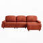 Canapé modulaire moderne, canapé modulaire, canapé en L revêtu de chenille avec repose-pieds amovible-491482841