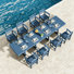 Ensemble de salle à manger rectangulaire en PEHD toutes saisons, grand mobilier de patio pour 8 personnes avec chaises en poly