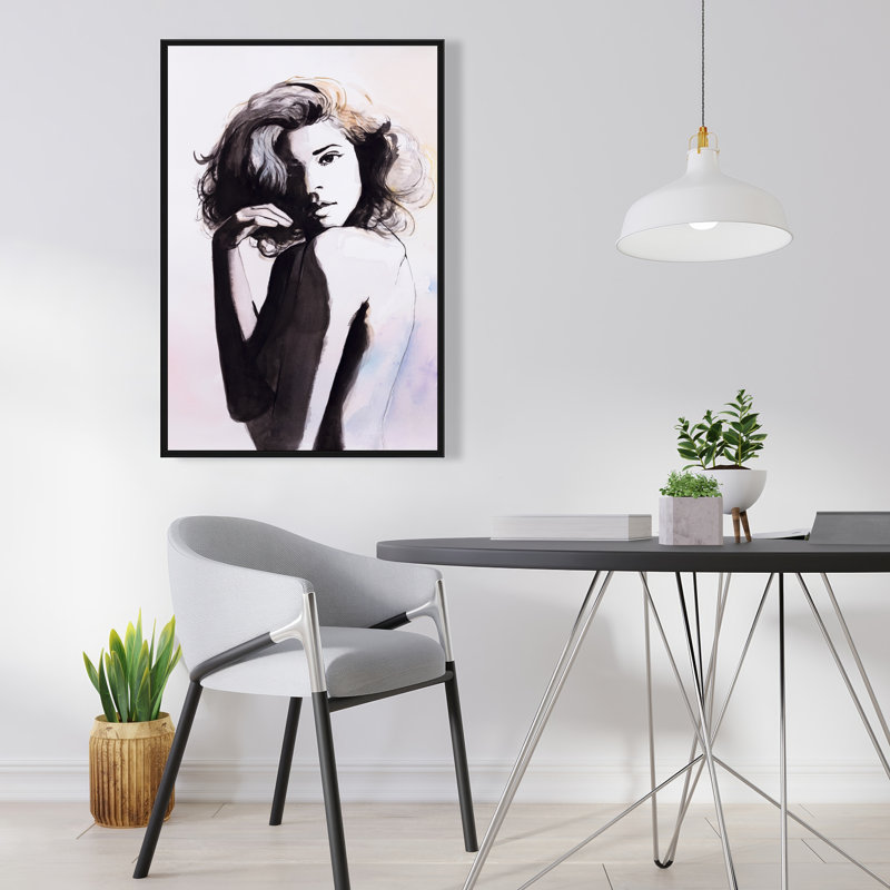 Almost Nude - Toile encadrée figurative pour femme