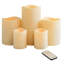 Bougies DEL à piles avec télécommande - 5 pièces
