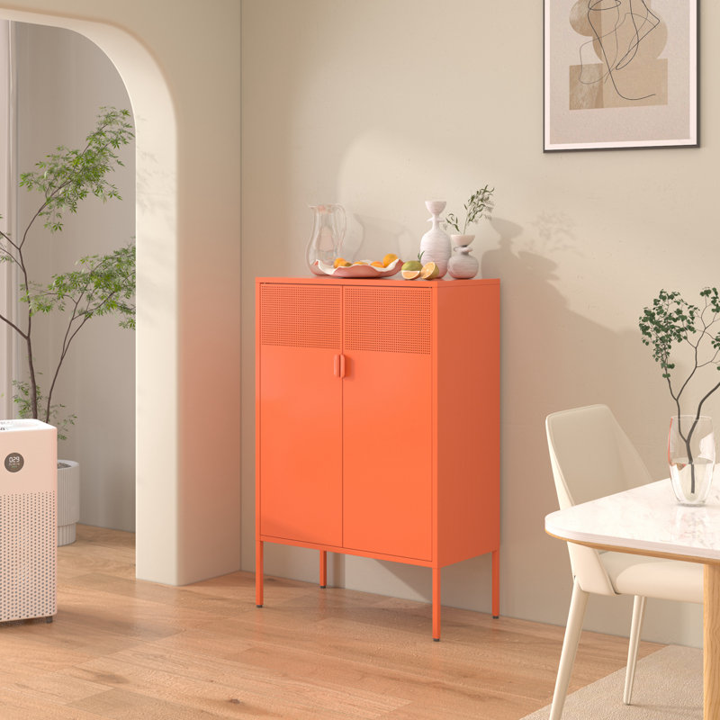 Wilkesbarre Metal Sideboard, Orange