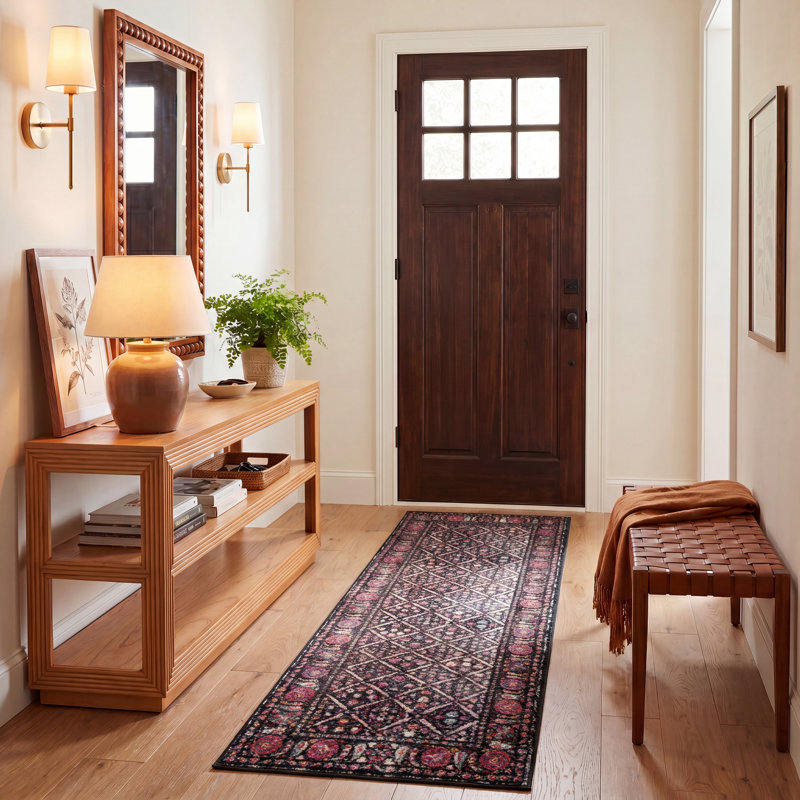Tapis performance oriental Alisa, Tapis de couloir 2 pi 6 po x 8 pi