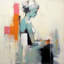 Colorful Abstract Color Block Girl 7 - Unframed-1866747601