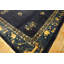Rectangle Wool Antique 1920s Blue Hand Knotted Pile Floral Rug