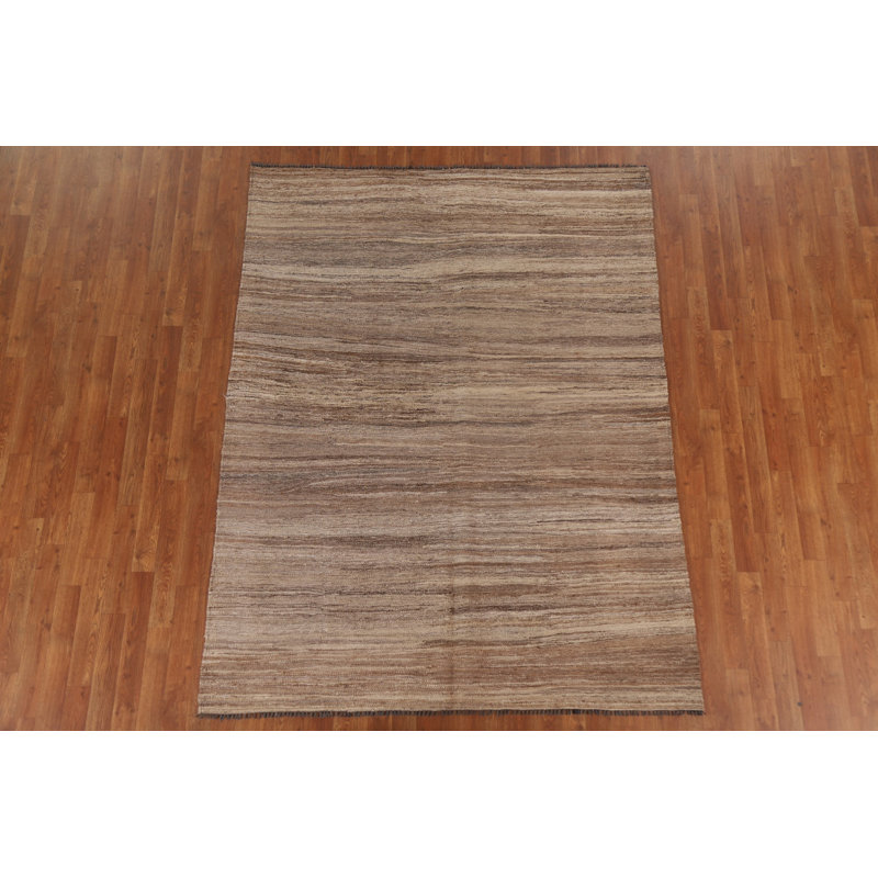 Tapis rayé kilim moderne 6 x 7