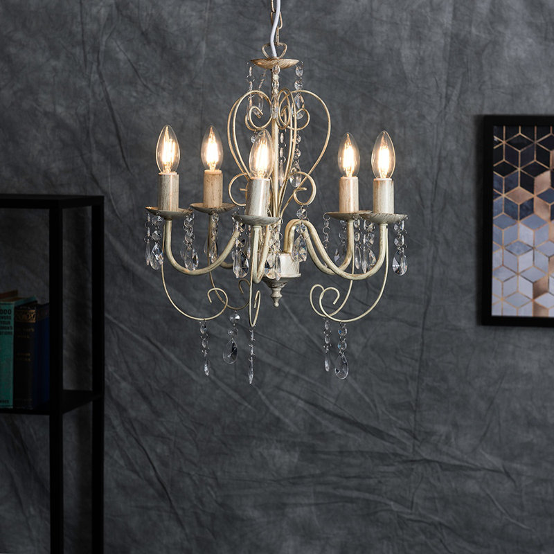 Riggs 5 - Light Candle Style Chandelier