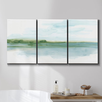 Emerald View III sur toile, reproduction de 3 pièces