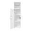Rangement mural en acier inoxydable blanc à 4 tablettes pour salle de bain-133263230