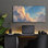  «Majestic Golden Cloud» par Ann Klee, art mural en verre acrylique, 48 po x 24 po